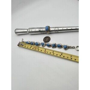 Vintage Mexican Sterling Silver & Sodalite Bracelet and Ring Set – Signed